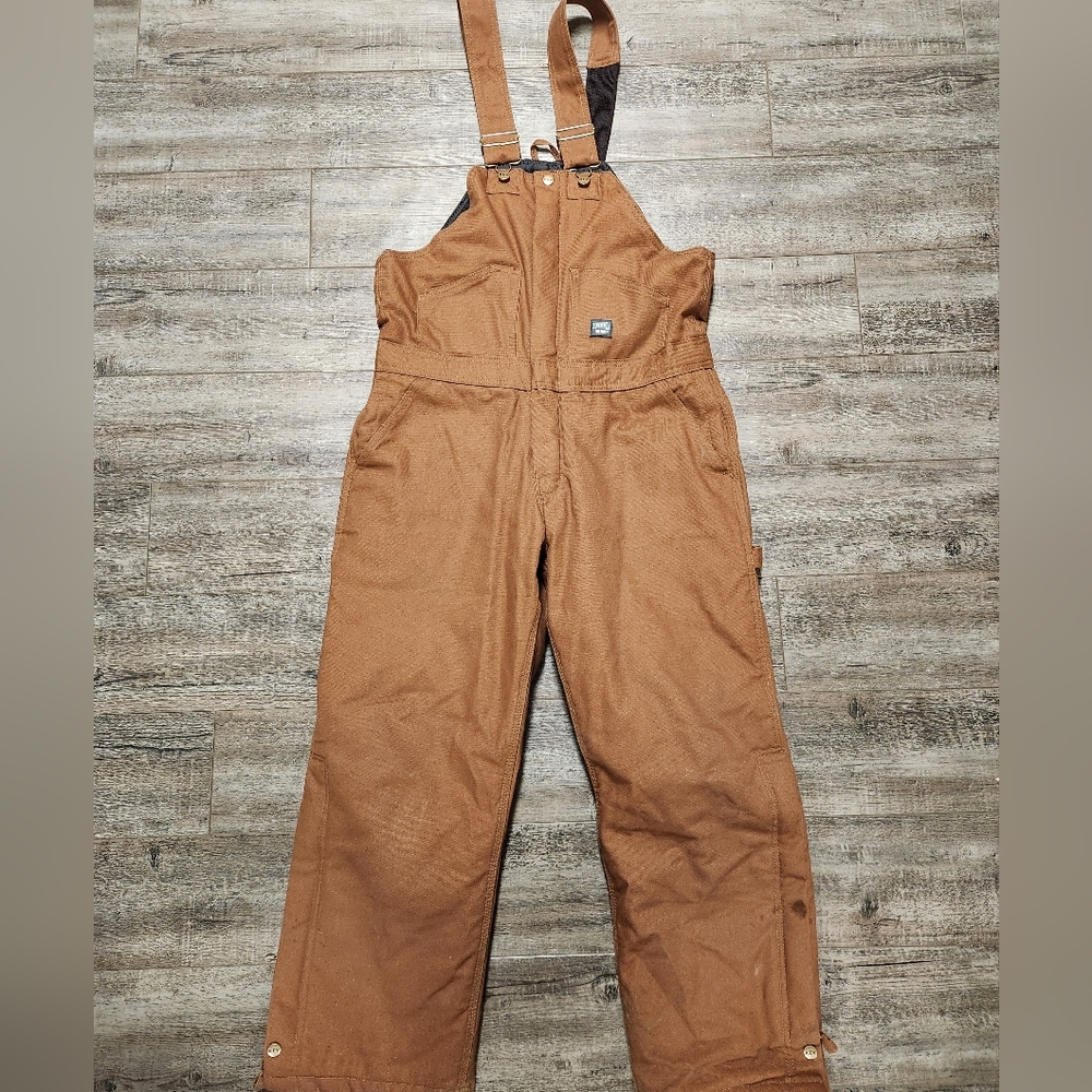 LIKE NEW Key Brown Insulated Overalls with Black Lining
